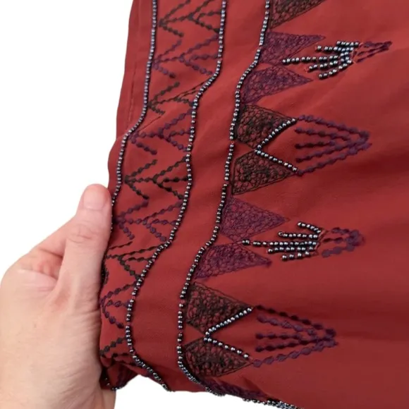 Free People France’s Mini Beaded Bohemian Shift Dress