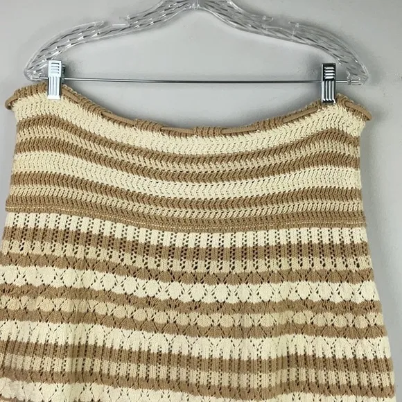 Free People Magic City Fauxchet Knit Mini Skirt FP Beach Coverup Small Bohemian