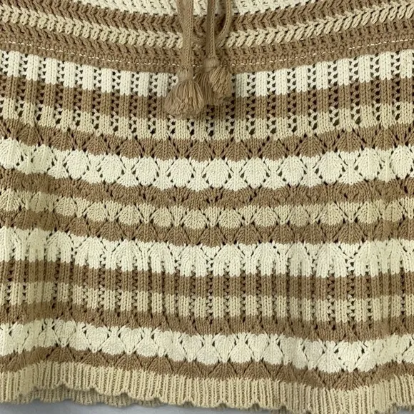 Free People Magic City Fauxchet Knit Mini Skirt FP Beach Coverup Small Bohemian