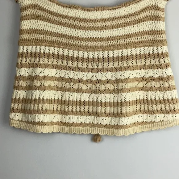 Free People Magic City Fauxchet Knit Mini Skirt FP Beach Coverup Small Bohemian