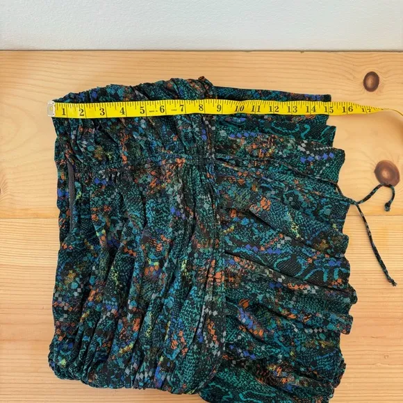 Free People Mini Skirt Saturday Sun Ruching XS