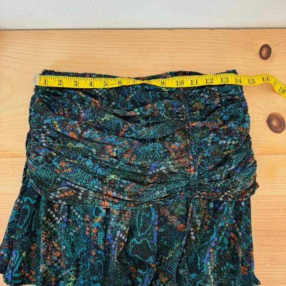Free People Mini Skirt Saturday Sun Ruching XS