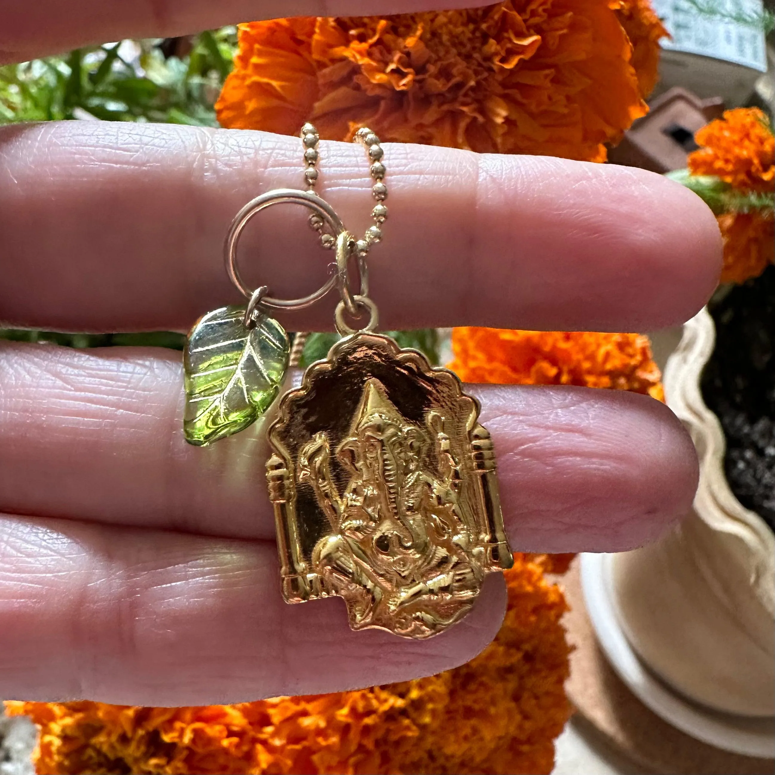 French Glass Leaf