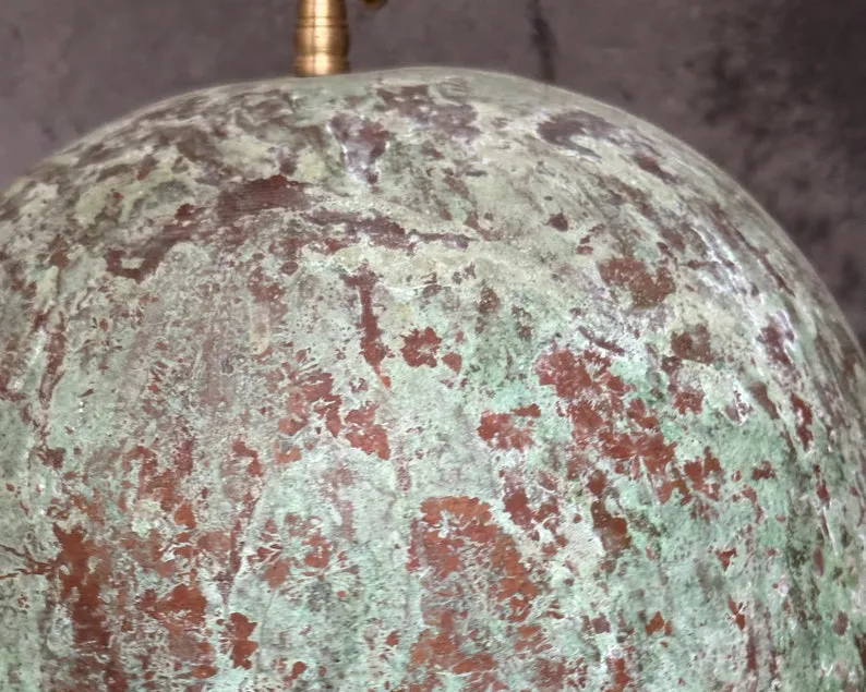 Green Patina Copper Hanging Kitchen Island Light Fixture