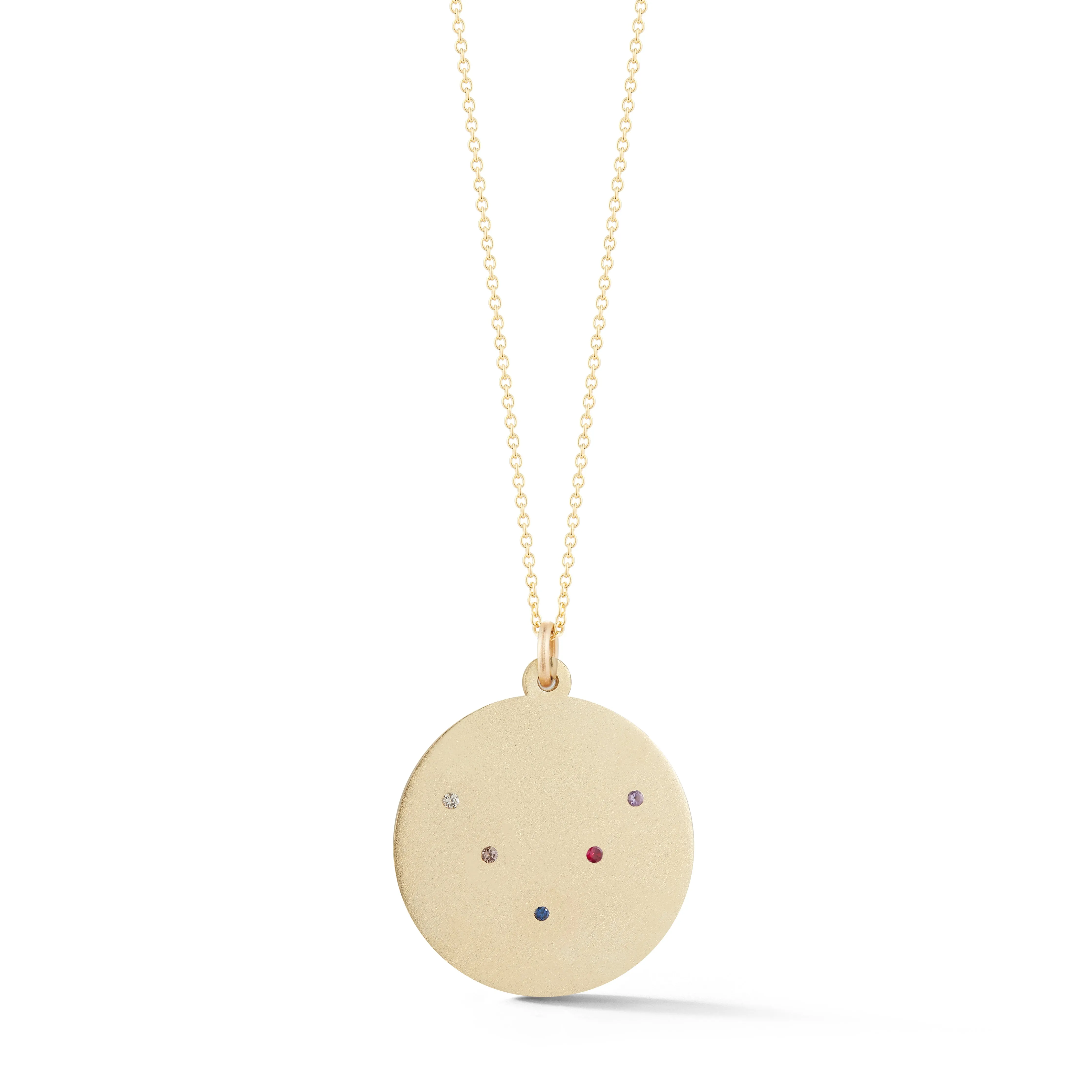 Hawk Solid 14K Gold Charm Chain Necklace with Diamonds