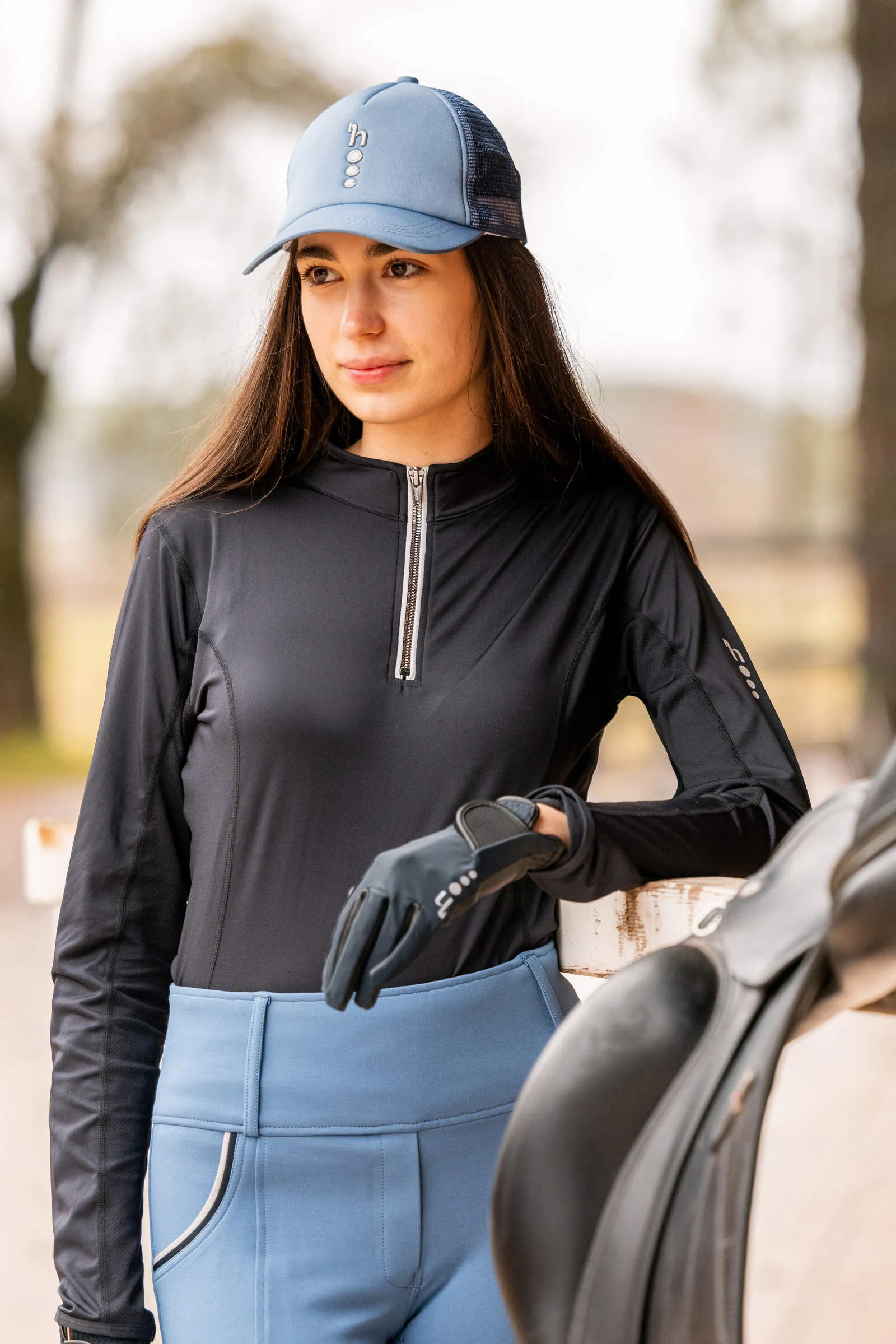 Horze Lucy LS Training Shirt Very Dark Blue
