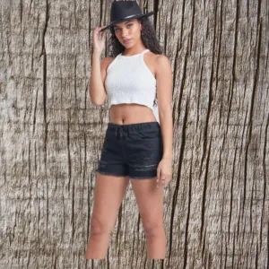 Hybrid Dream High-Rise Jean Jogger Shorts