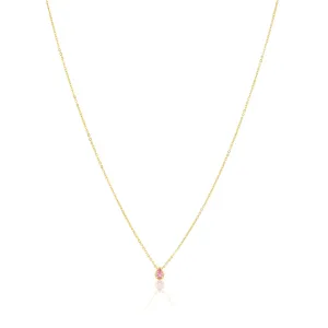 Ines Raindrop Necklace Pink