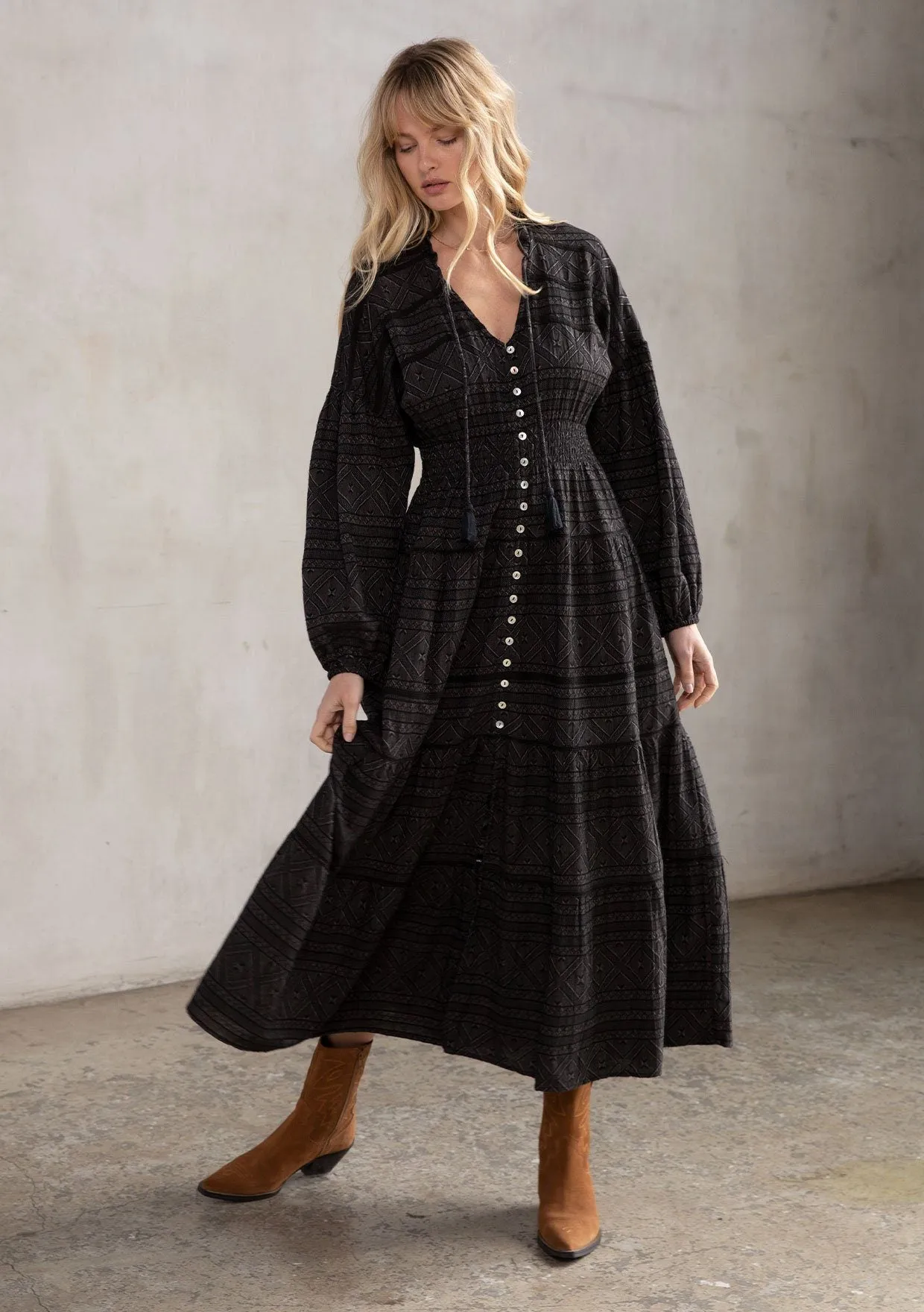 Isn't It Romantic Maxi Peasant Dress