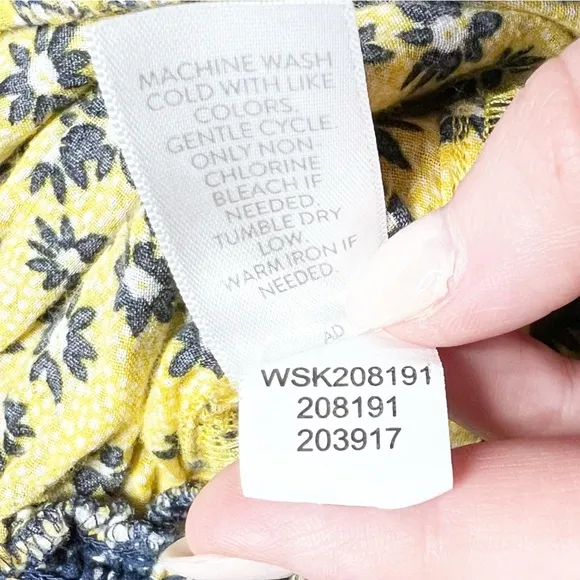 J. Jill Womens Floral Double Layer High Smock Waist A-line Fit/ Flare Mini Skirt