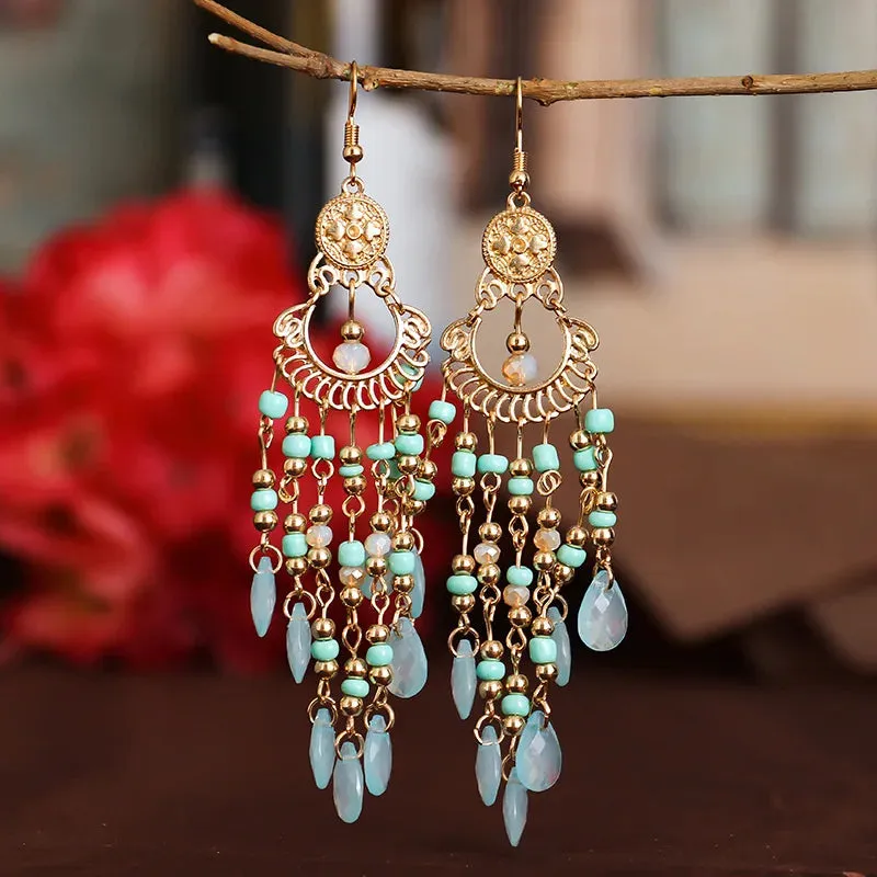 Jewellery - Bohemian Long Tassel Drop Earrings - New