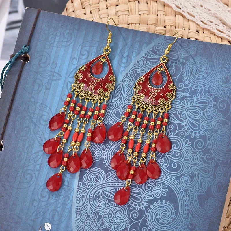 Jewellery - Bohemian Long Tassel Drop Earrings - New
