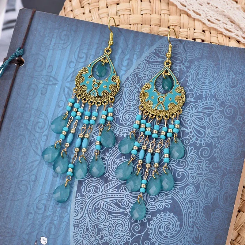 Jewellery - Bohemian Long Tassel Drop Earrings - New