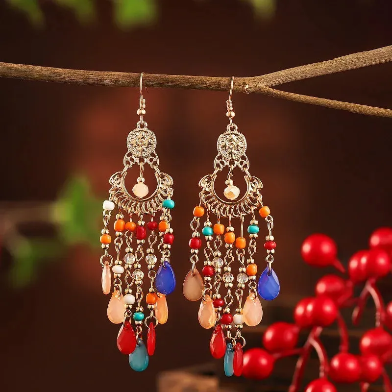 Jewellery - Bohemian Long Tassel Drop Earrings - New