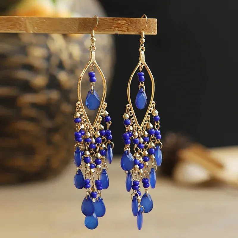 Jewellery - Bohemian Long Tassel Drop Earrings - New
