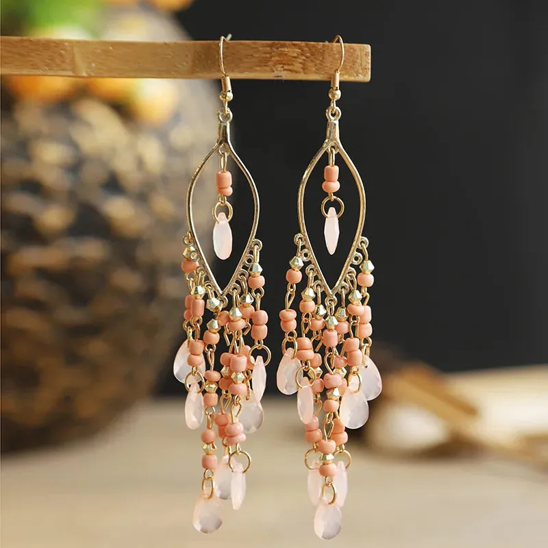 Jewellery - Bohemian Long Tassel Drop Earrings - New