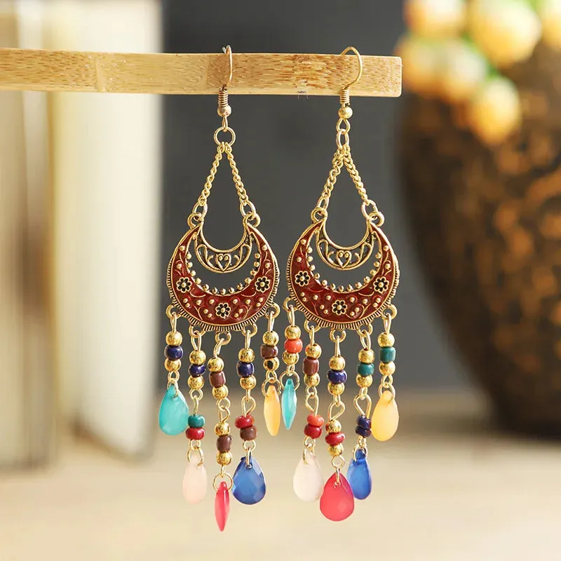 Jewellery - Bohemian Long Tassel Drop Earrings - New
