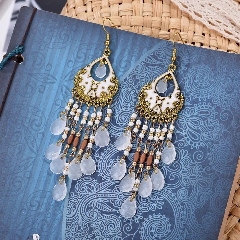 Jewellery - Bohemian Long Tassel Drop Earrings - New