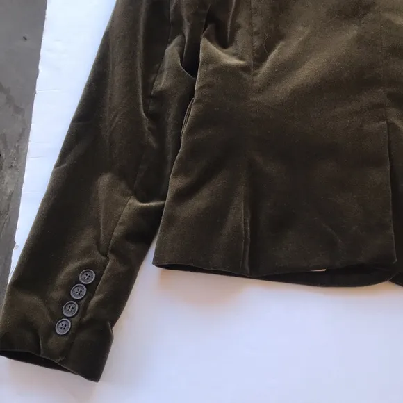 Juicy Couture Jean Blazer Vintage Y2K Medium Green Velvet Academic Clueless Rare
