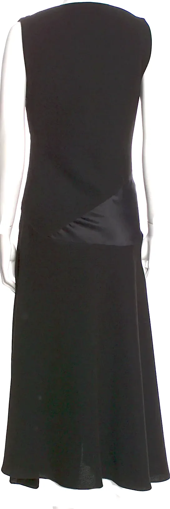 J.W. Anderson UK. (LOEWE). Black Viscose Blend Bateau Neckline Long Dress