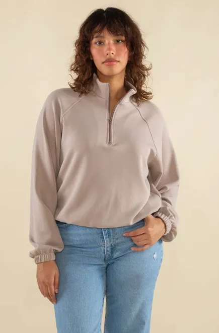 Kensie Quarter Zip Sweatshirt