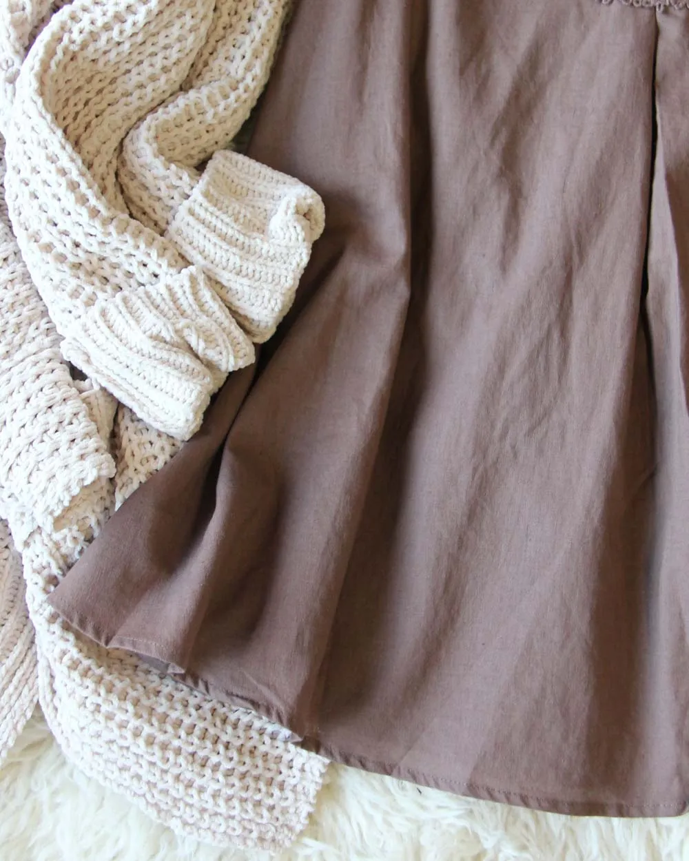 Lace Gypsy Dress in Mocha