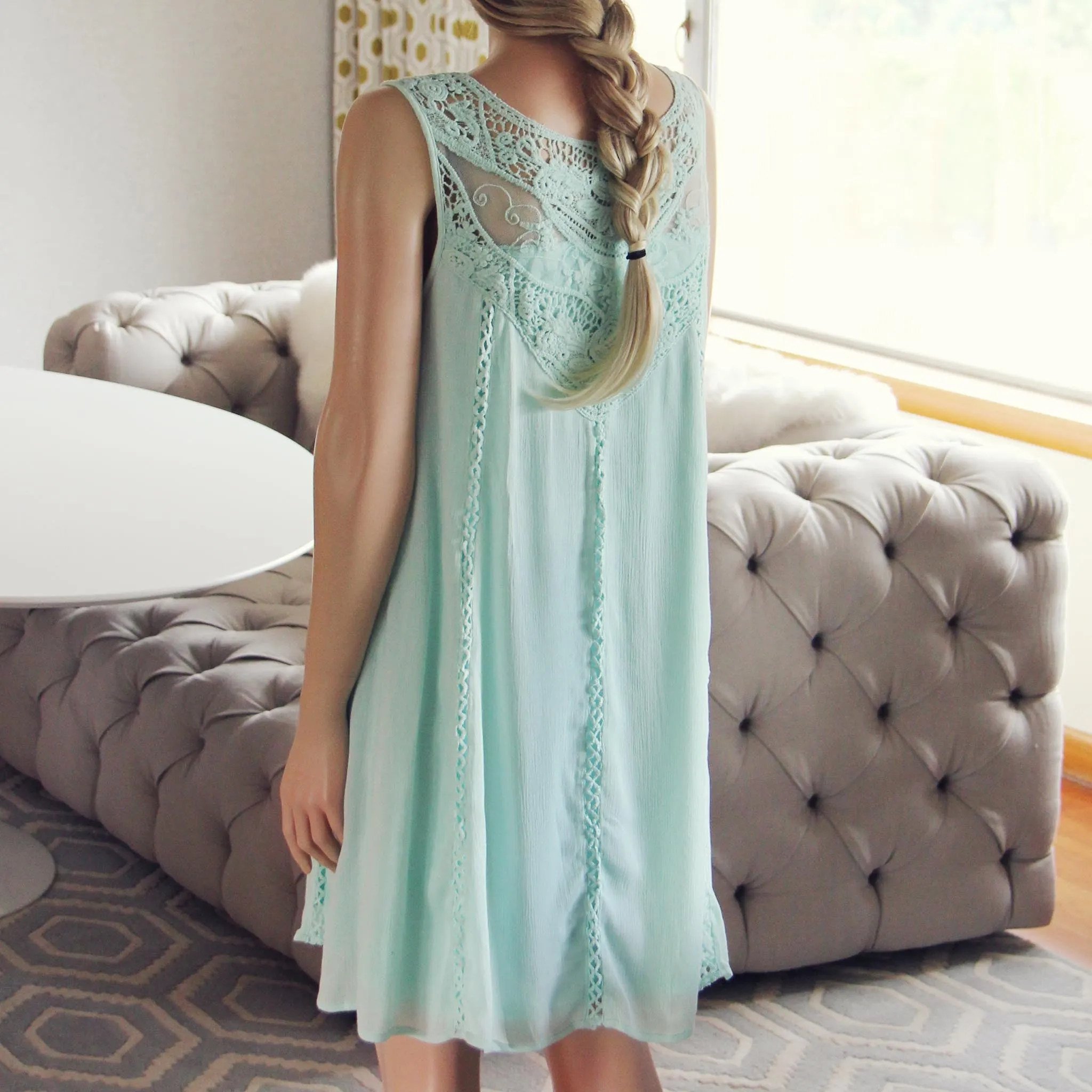 Lace Gypsy Dress in Sage