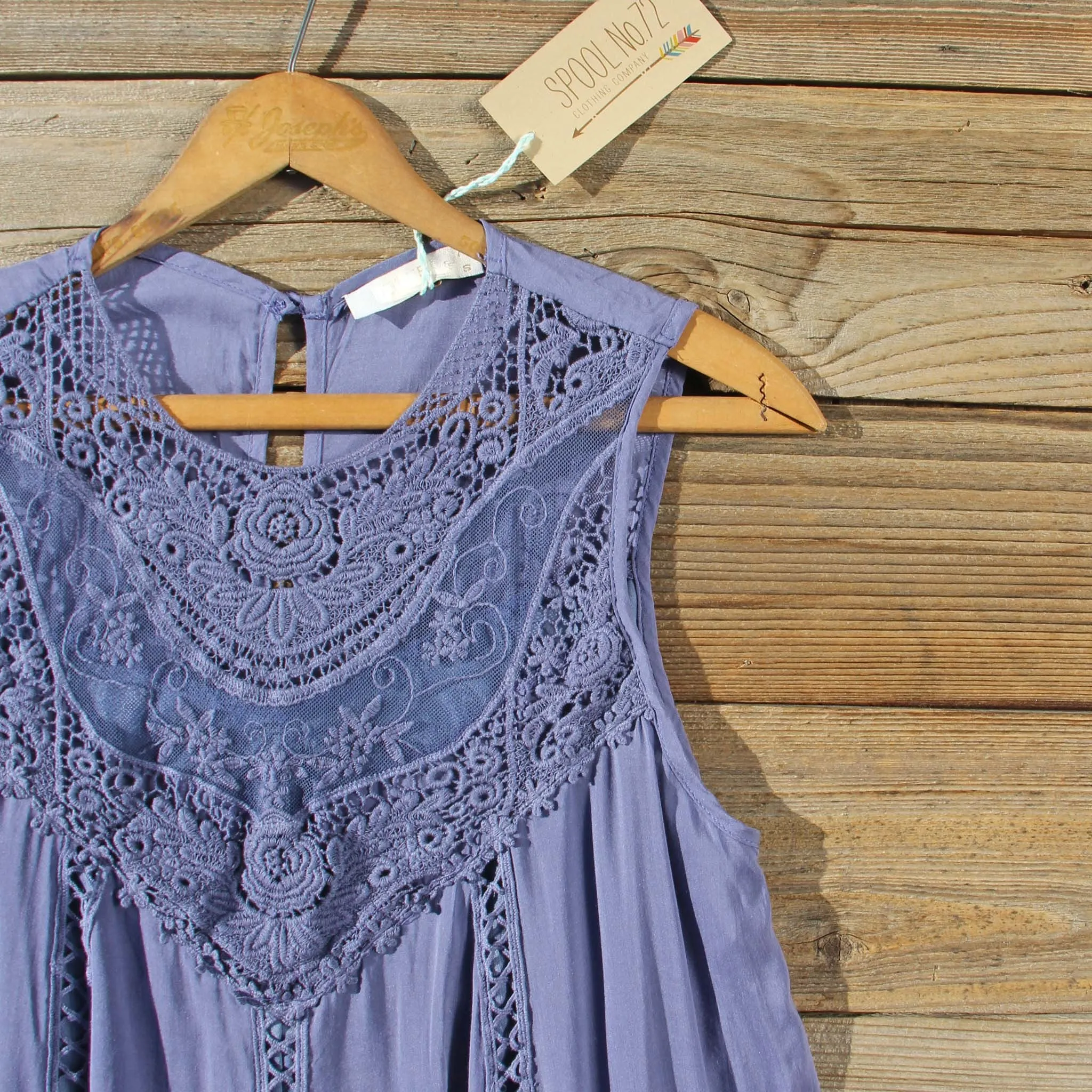 Lace Gypsy Dress in Slate