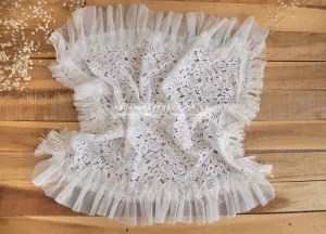Lace layer, cream, off white, Boho, frills, tassels, Photo prop, RTS