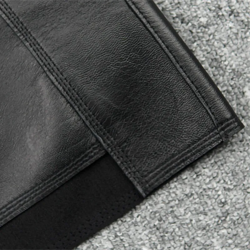 Lady Leather Sheepskin Skirt Solid Simple Front Rear Asymmetric Design Hip Wrap Short Dress 2022 Autumn Winter New TF4795