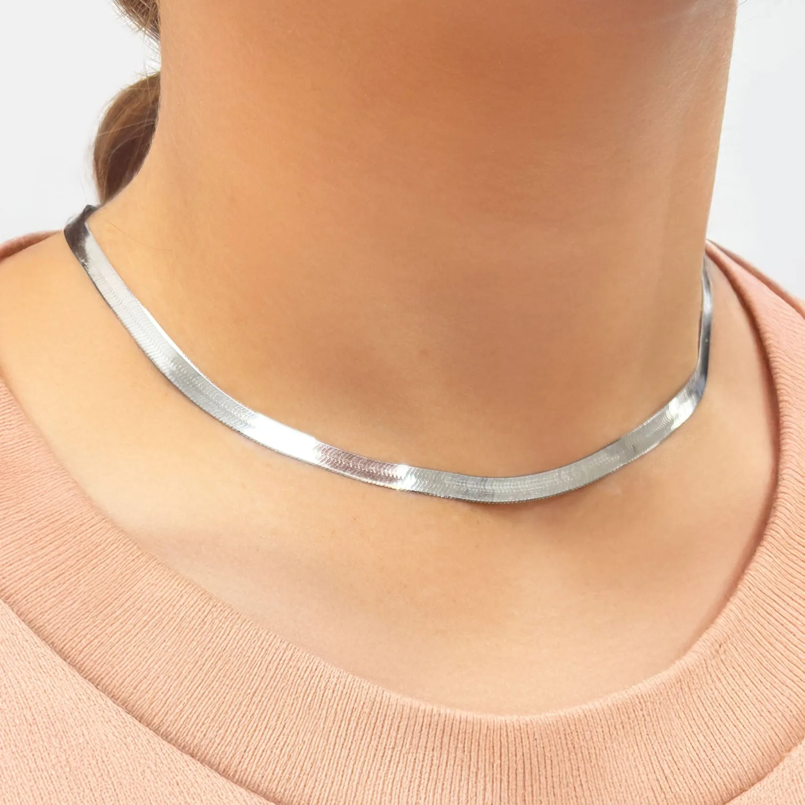Large Herringbone Necklace