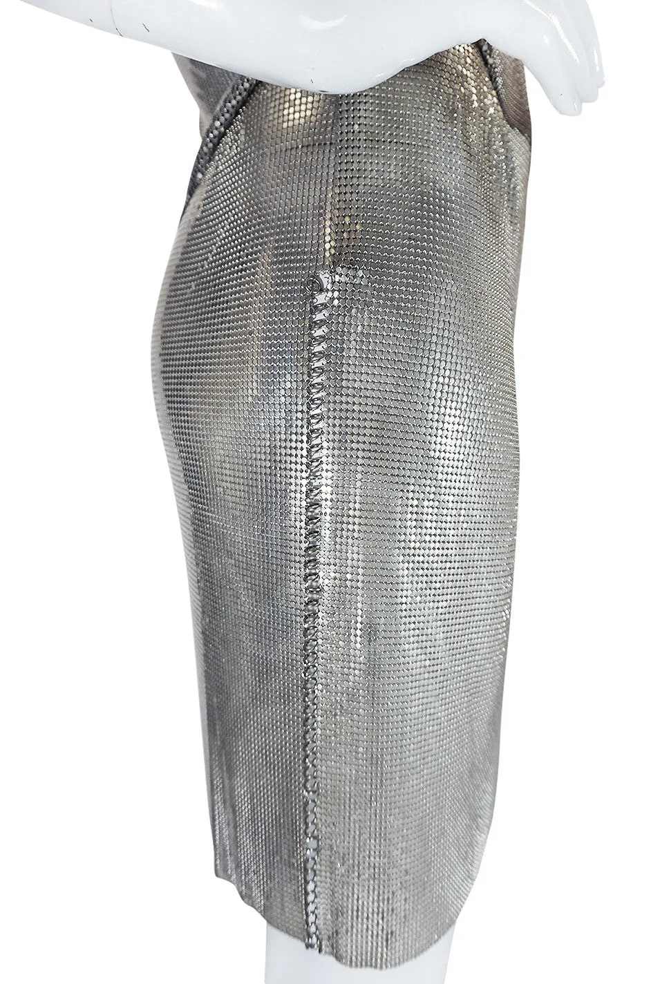 Late 1980s Paco Rabanne Silver Metal Mesh Set