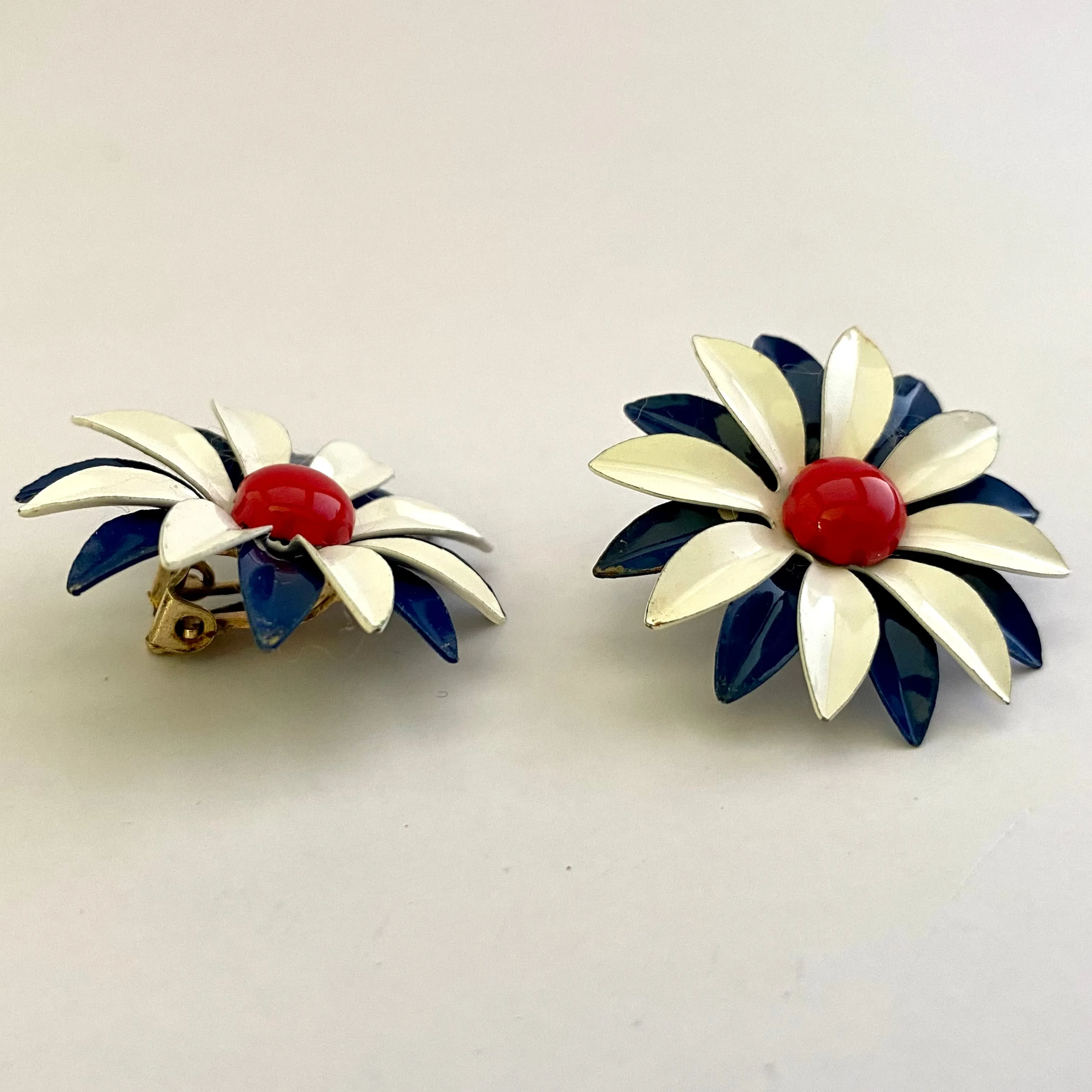 Late 60s/ Early 70s Americana Enamel Earrings