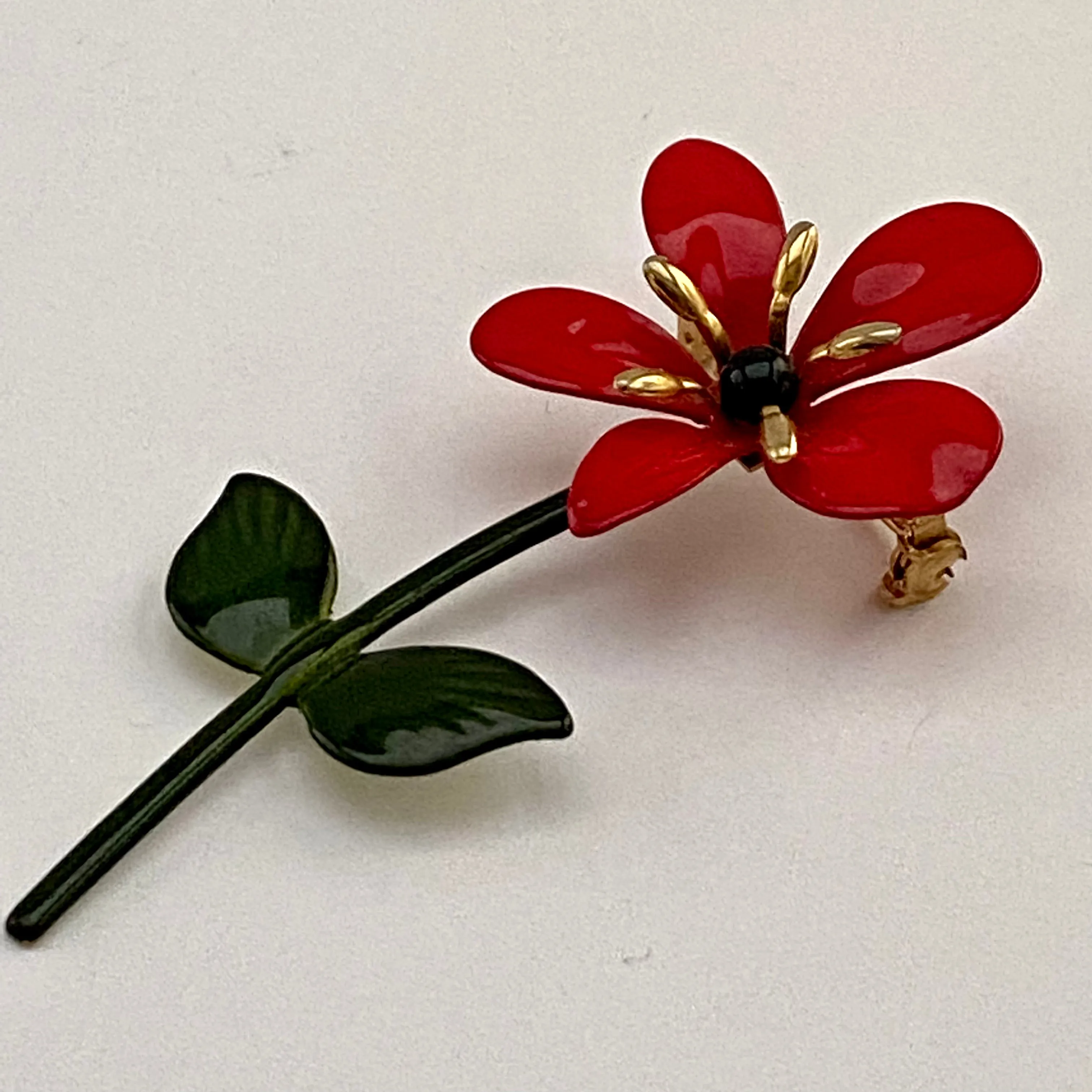 Late 60s/ Early 70s Enamel Flower Brooch