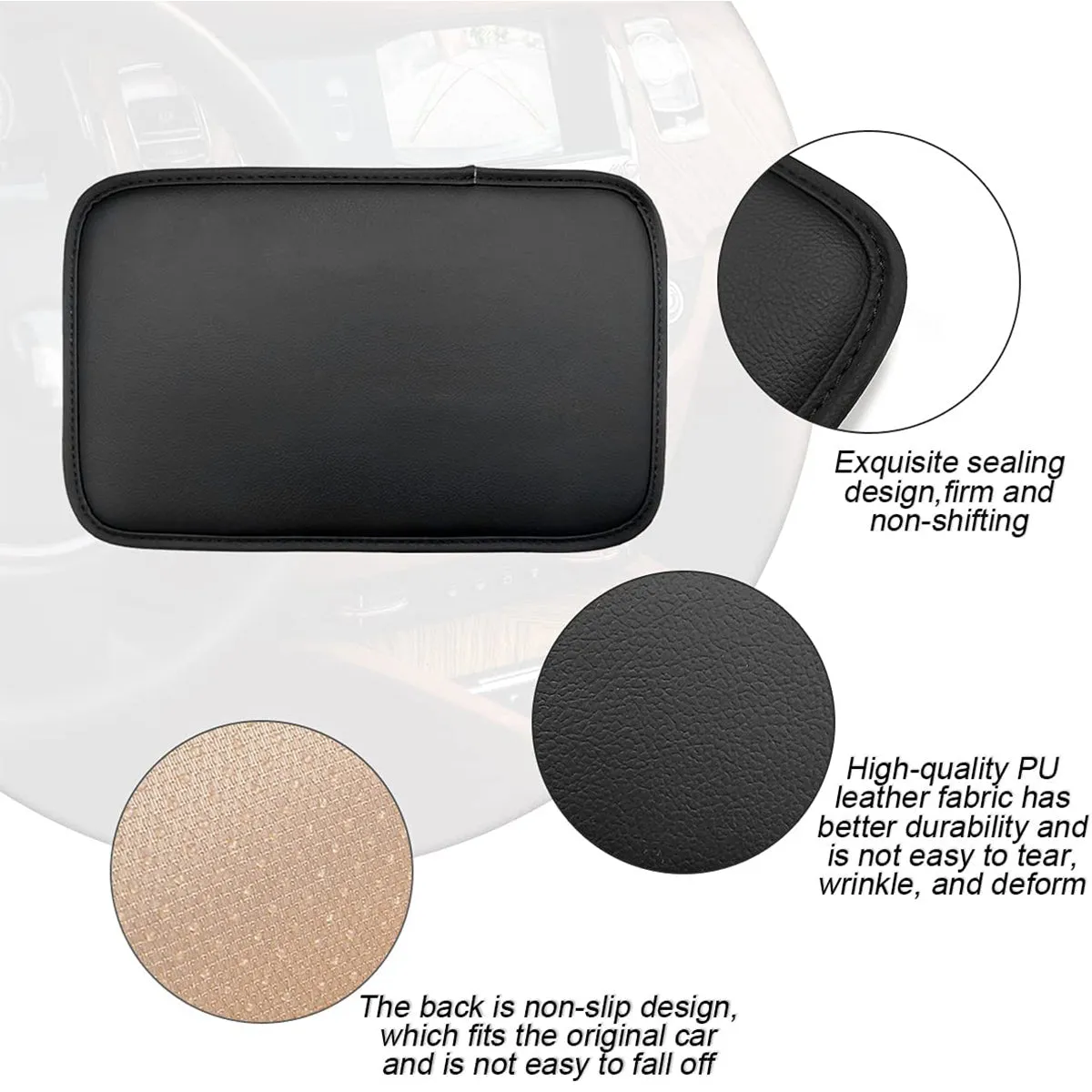Leather Center Console Cushion Pad, Custom Fit For Your Cars, Waterproof Armrest Seat Box Cover Fit, Car Interior Protection Accessories, Car Accessories AR13991