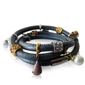 Leather Charm Bracelet