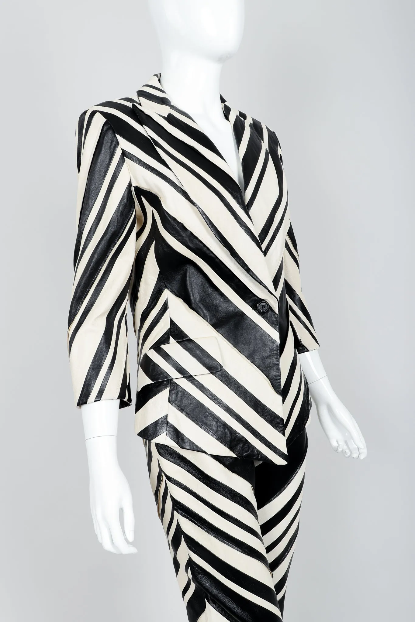 Leather Chevron Zebra Suit
