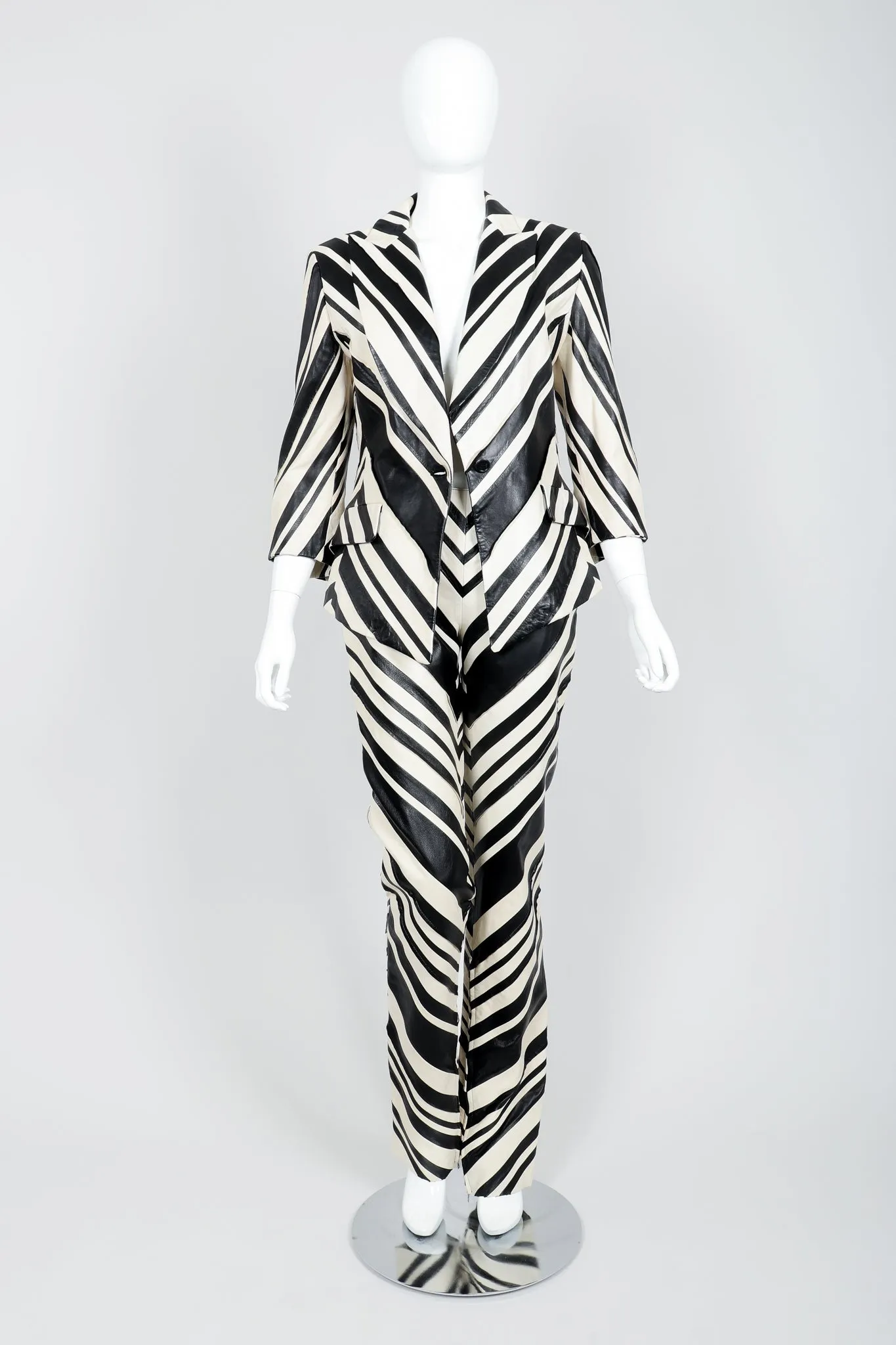 Leather Chevron Zebra Suit