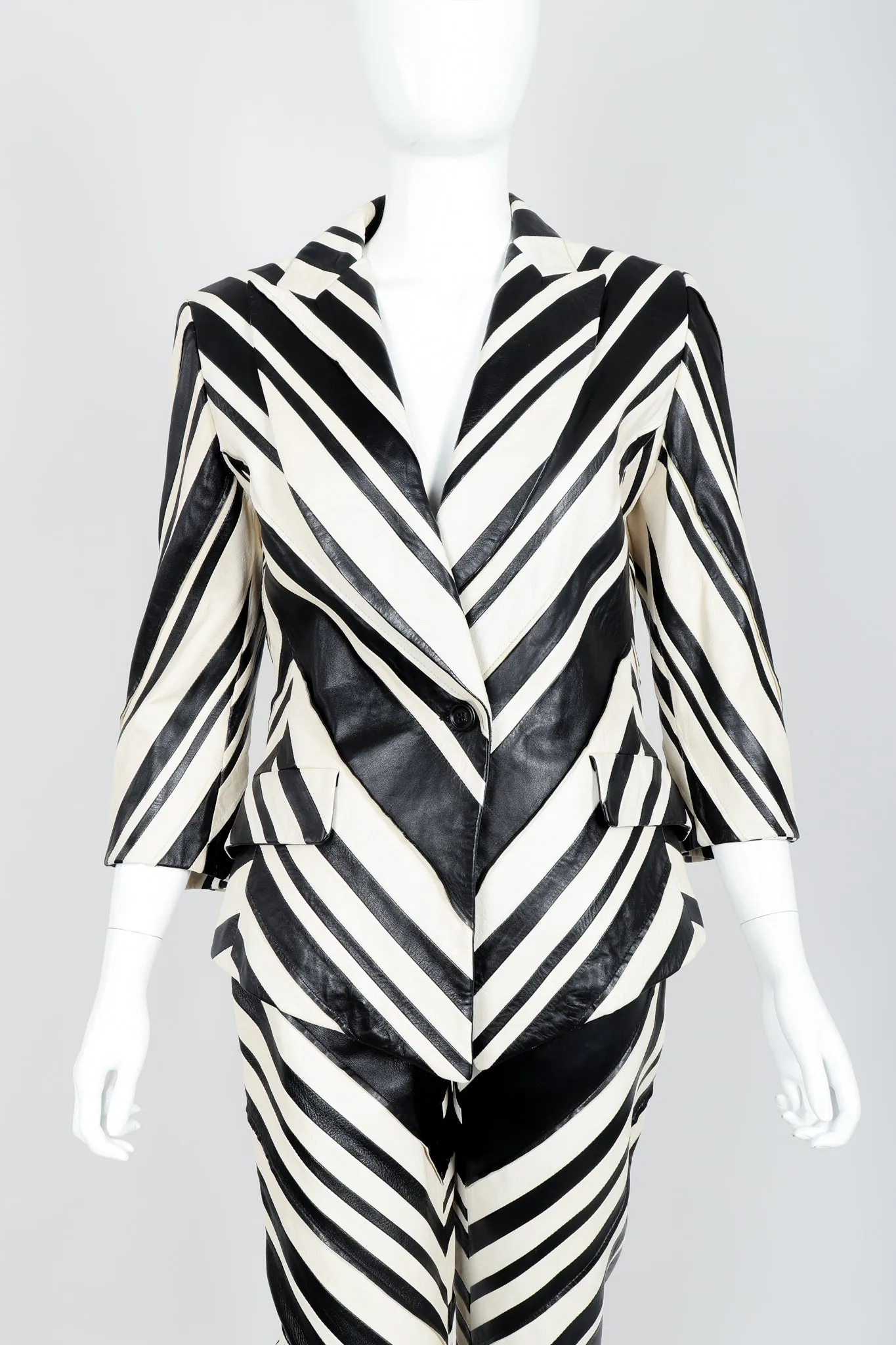 Leather Chevron Zebra Suit