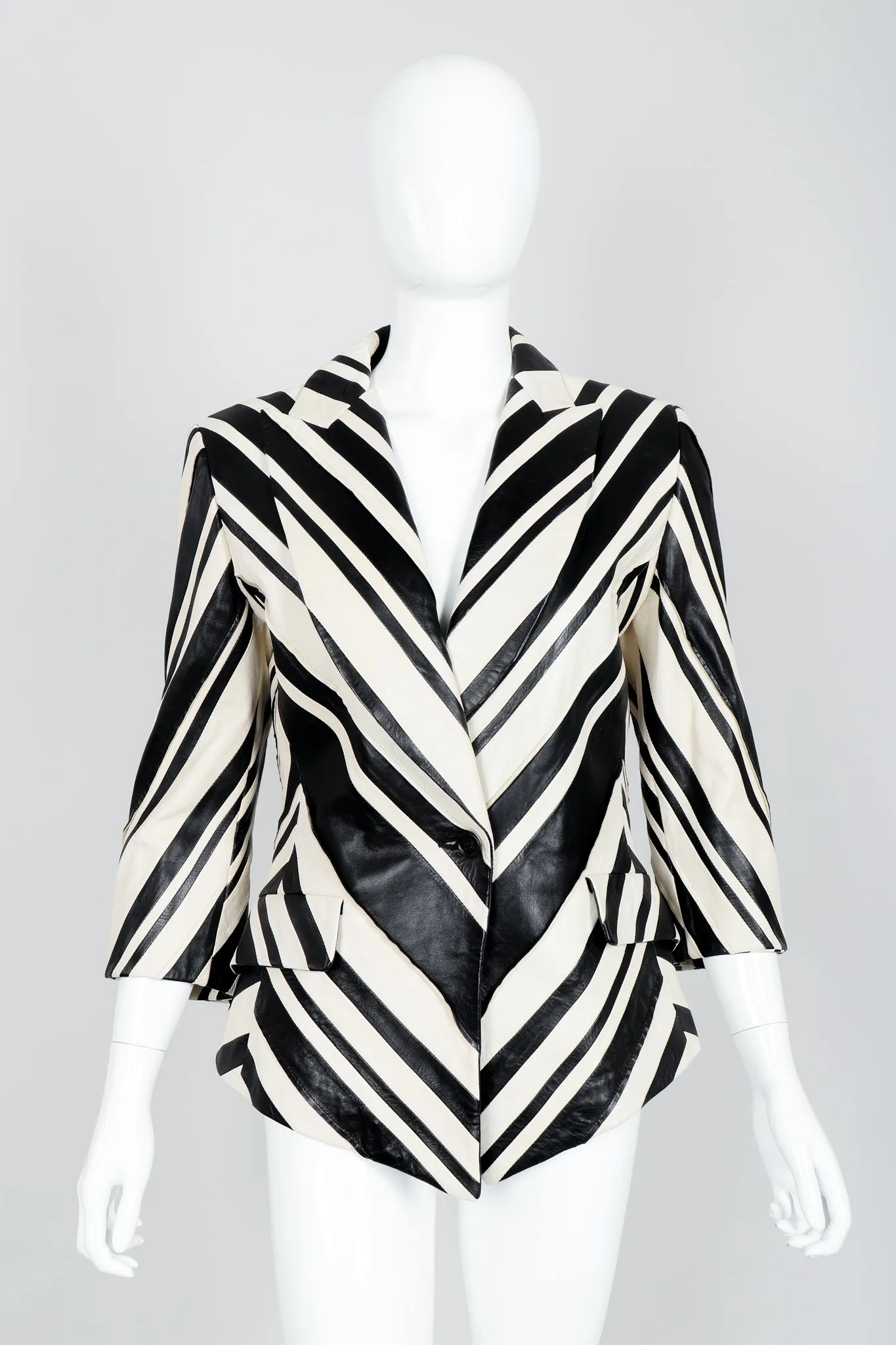 Leather Chevron Zebra Suit