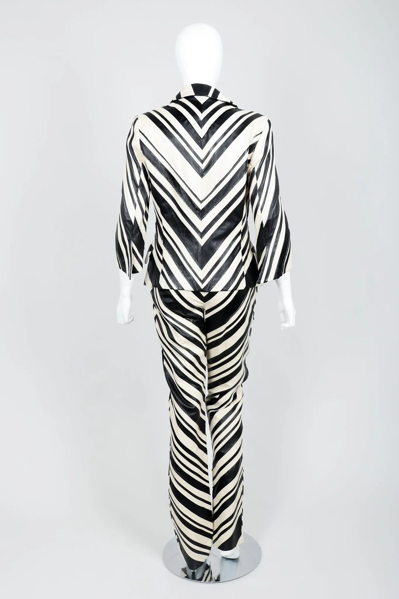 Leather Chevron Zebra Suit