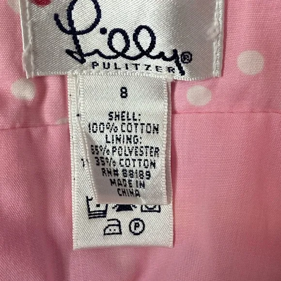 Lilly Pulitzer Vintage White Label Multi Print Stripe Skirt Sz 8