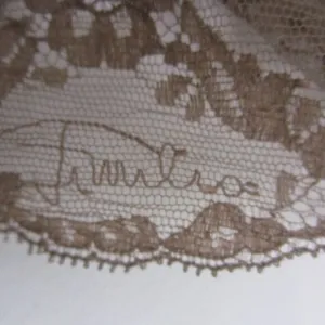 Lingerie Romper Teddy Logo Taupe Scallop Lace