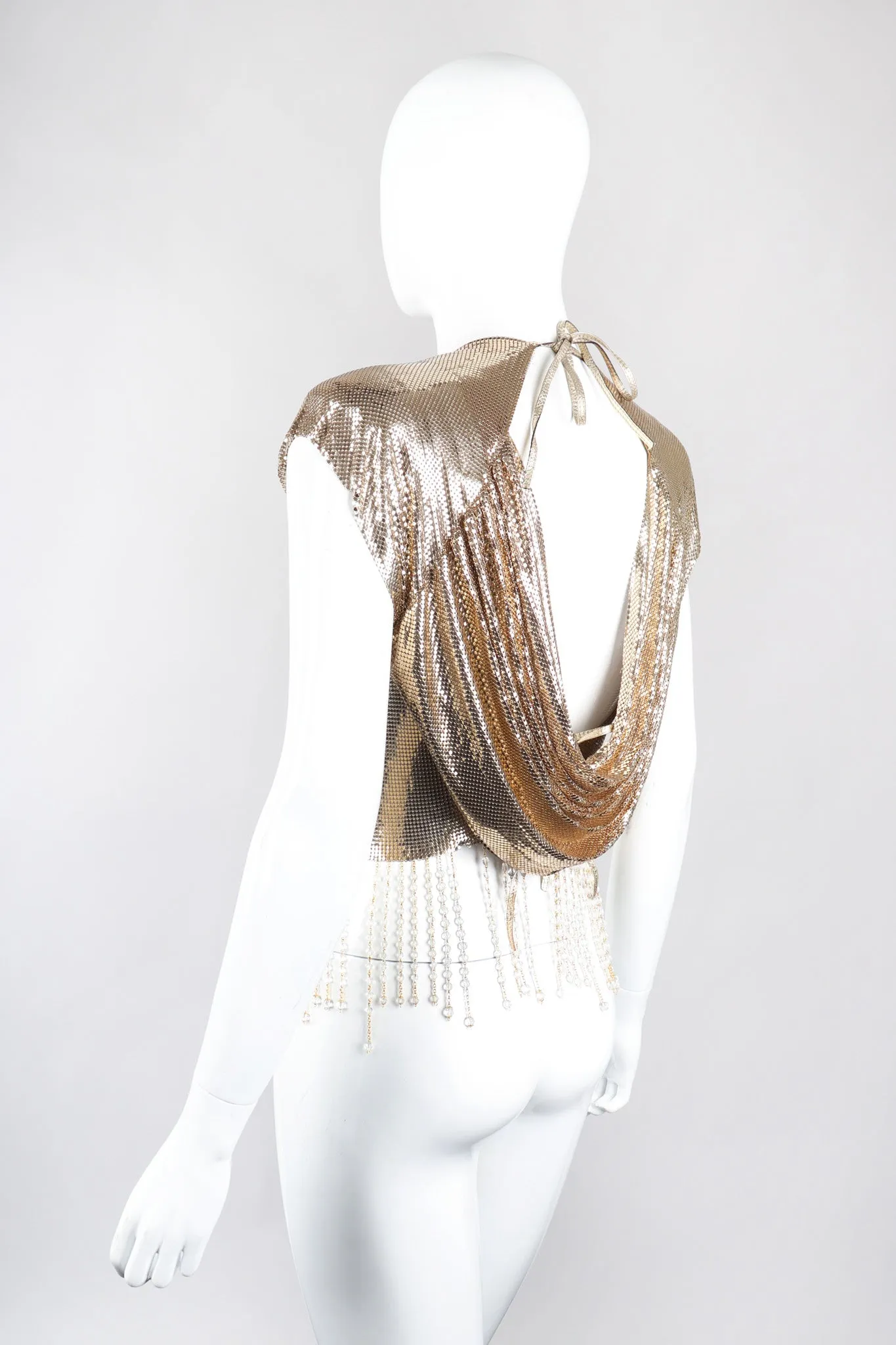 Liquid Gold Cowl Top & Skirt Set