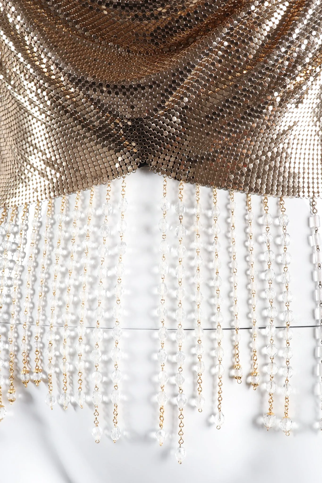 Liquid Gold Cowl Top & Skirt Set
