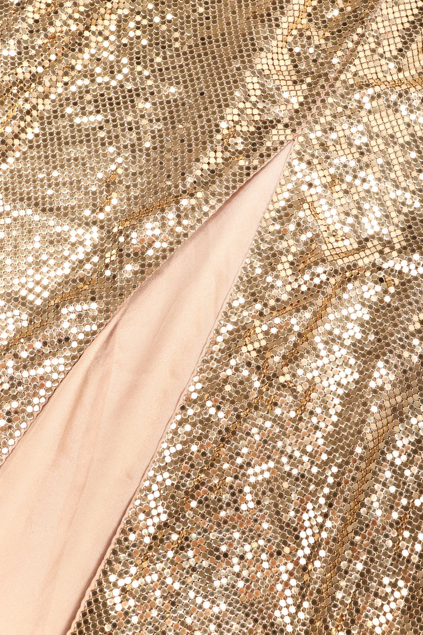 Liquid Gold Cowl Top & Skirt Set