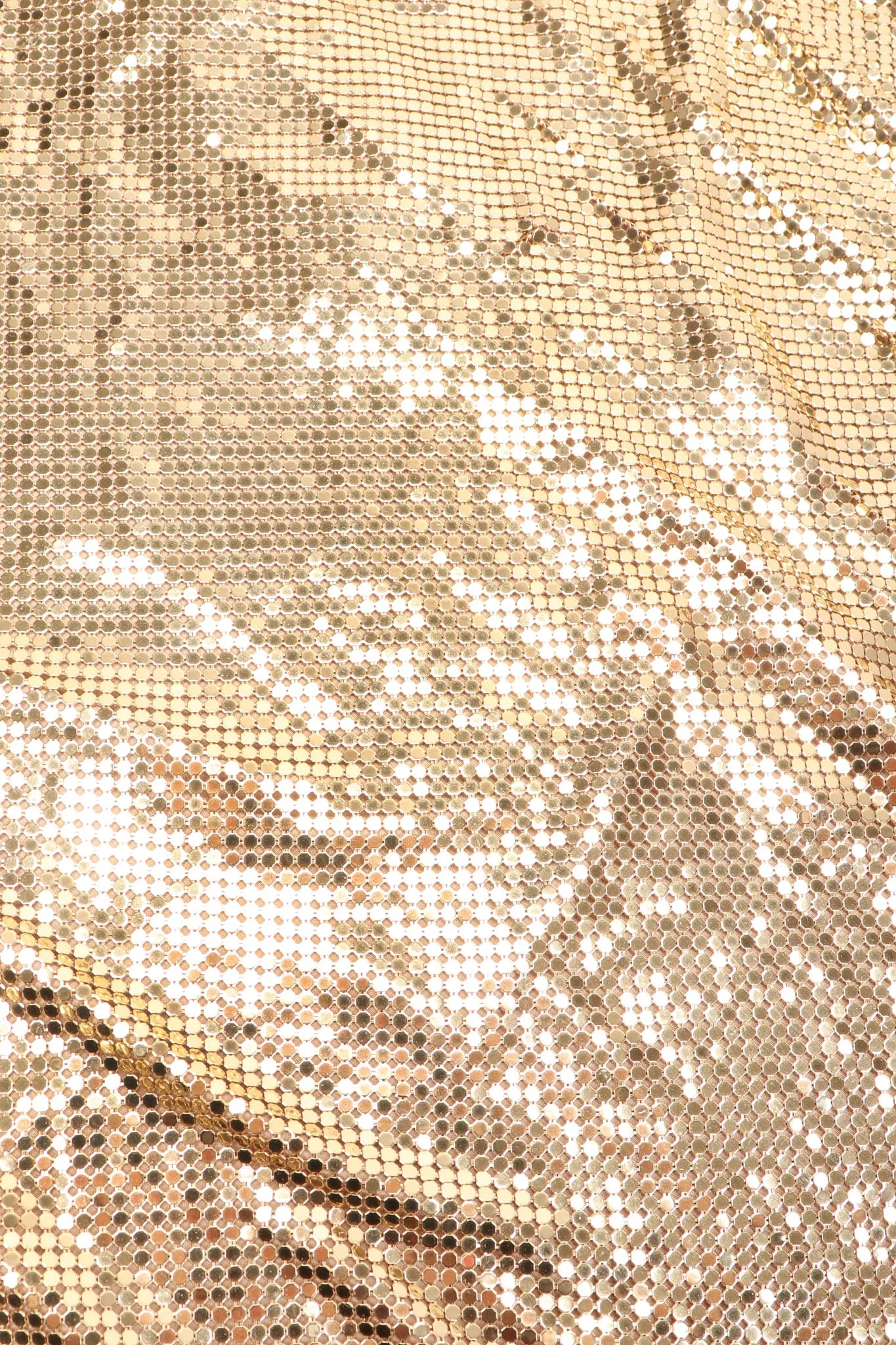 Liquid Gold Cowl Top & Skirt Set