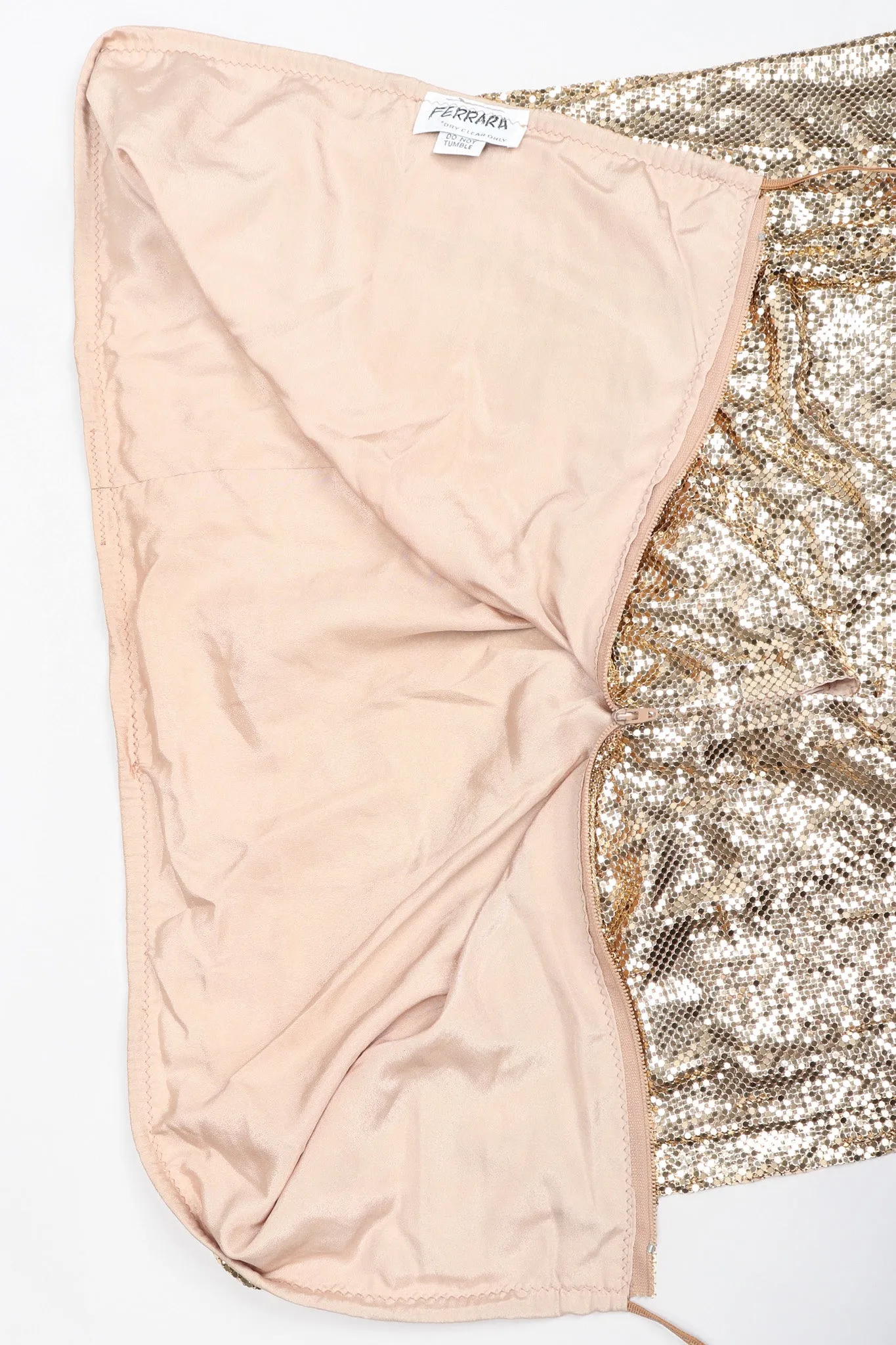 Liquid Gold Cowl Top & Skirt Set