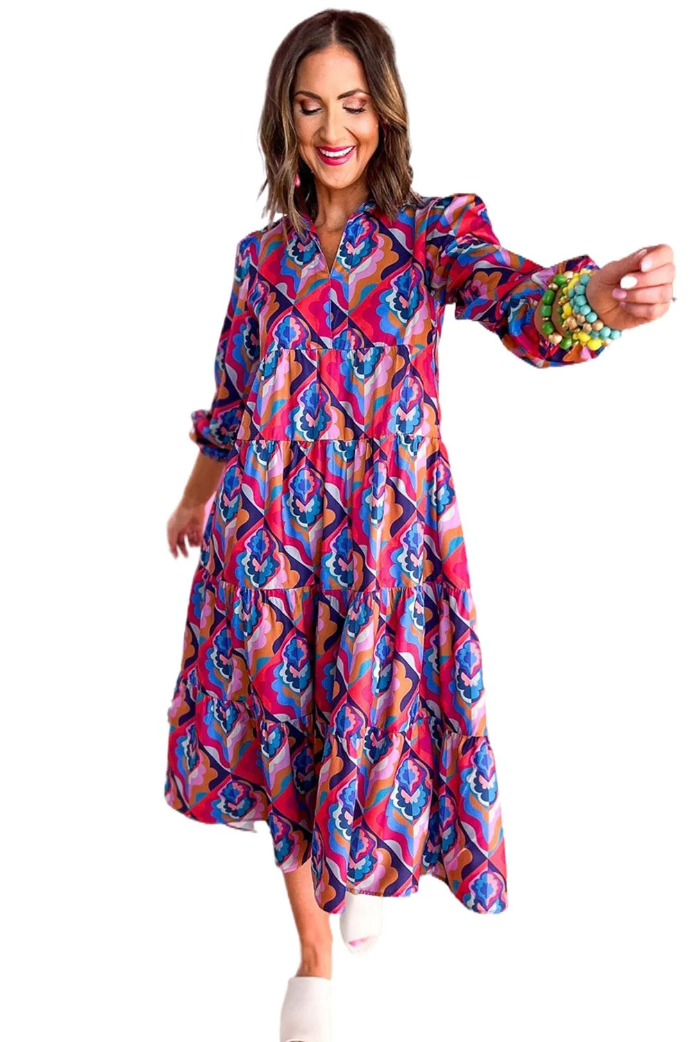 Long Sleeve High Waist Dress