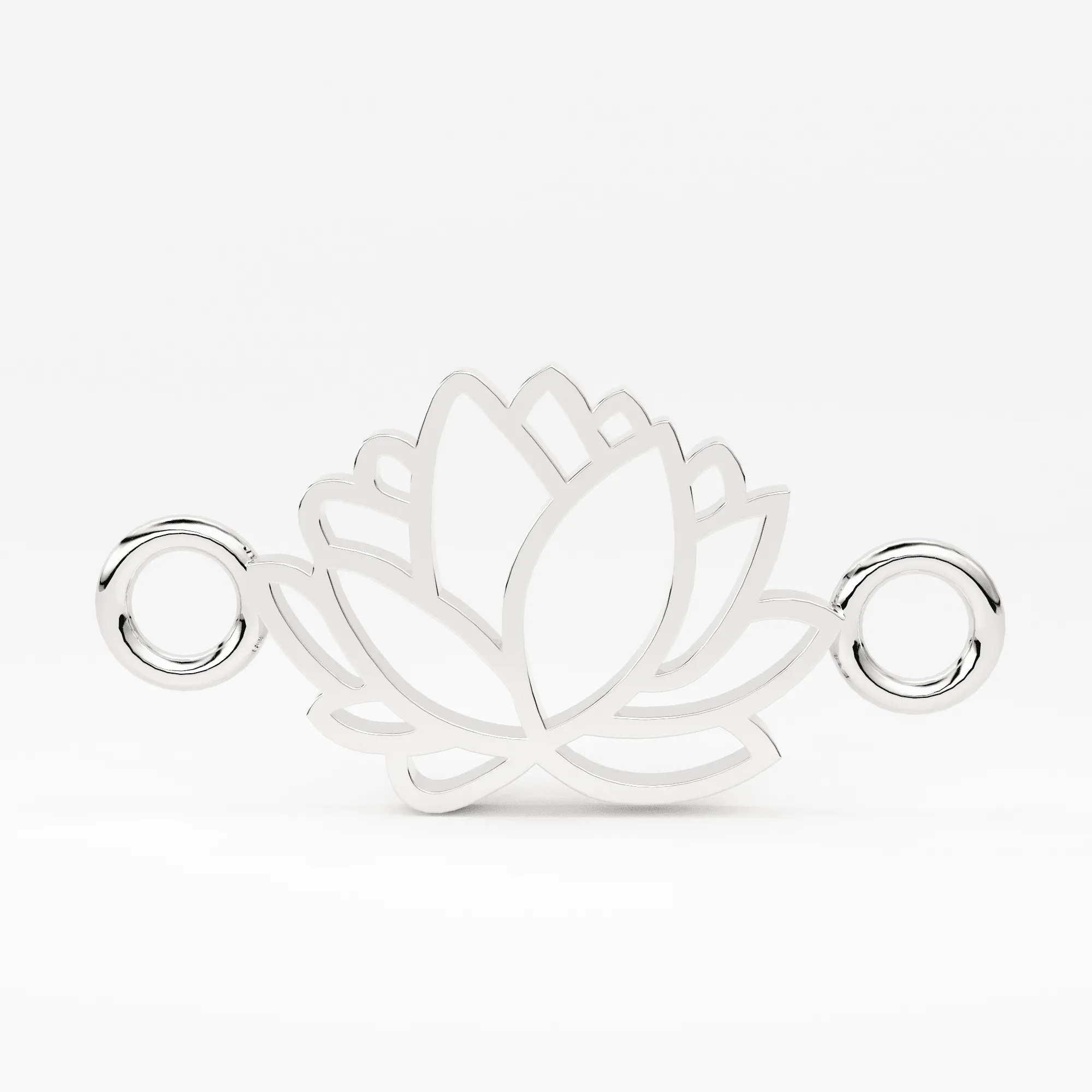 Lotus Connector / 14k 18k Solid Gold Lotus Necklace for Women / Necklace Gift / Gold Lotus Flower Connector / Simple Lotus Necklace